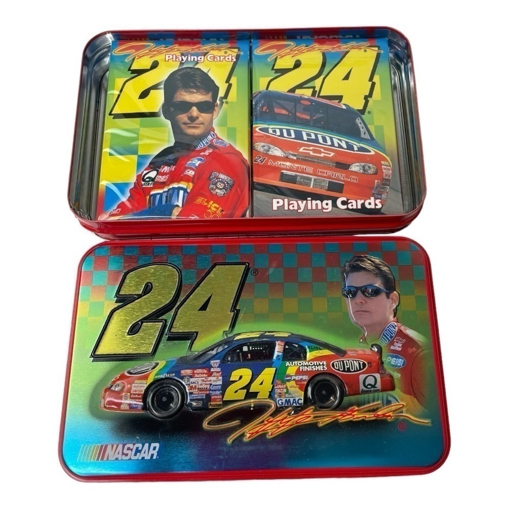 NASCAR Jeff Gordon #24 Limited Edition Collectible Tin With 2 Sets Of Cards - Picture 3 of 3